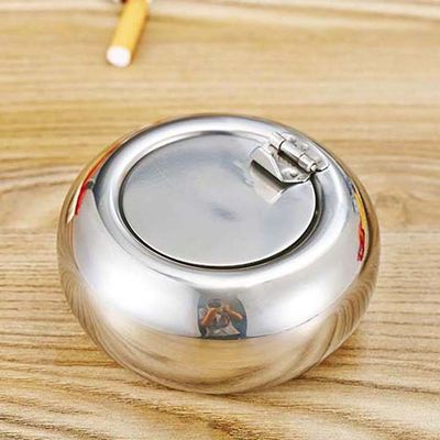 Ashtray with Lid Stainless Steel Modern Tabletop Large Ash Holder for Outdoor and Indoor Use