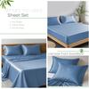 Linenwalas Premium 100% Viscose Derived from Bamboo Queen Sheet Set - Ultra Soft, Breathable & Cooling, Ideal for Hot Sleepers, 16" Deep Pocket, Hotel Luxury Bedding (Bahamas Blue) view 2
