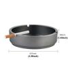 Ashtray Aluminum Alloy, Fashion Smoke Cup, Thicken Cylinder Non-slip Base for Office Home Living Room view 3