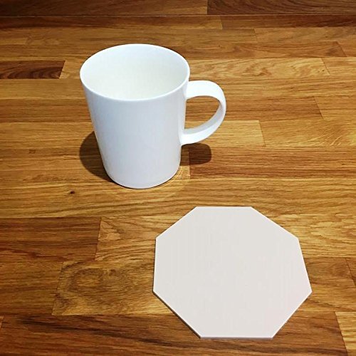Octagonal Shaped Coaster Set by Super Cool Creations, Latte - Set of 6