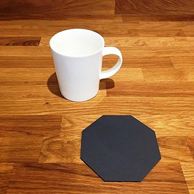 Octagonal Shaped Coaster Set by Super Cool Creations, Graphite Grey - Set of 8