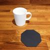 Octagonal Shaped Coaster Set by Super Cool Creations, Graphite Grey - Set of 8 view 1