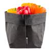 Restaurantware DuraLux 6.3 x 9.8 Inch Washable Grocery Bag 1 Heavy-Duty Paper Bag Flower Pot - Reusable Store Produce Black Paper Sustainable Shopping Bag For Organizing Pantries Or Kitchens view 1