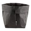 Restaurantware DuraLux 6.3 x 9.8 Inch Washable Grocery Bag 1 Heavy-Duty Paper Bag Flower Pot - Reusable Store Produce Black Paper Sustainable Shopping Bag For Organizing Pantries Or Kitchens view 2