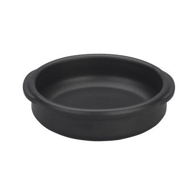 Arcata, Round Baking Dish, 5 oz, Matte Black, Terracotta, 12 per case