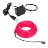 3m/9.8ft Large 2.3 mm Thick - Pink Neon LED Light Glow EL Wire - Powered by USB Port - Craft Neon Wire String Light for DIY Project Costume Accessories Cosplay view 1