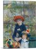 ARTCANVAS Two Sisters - On the Terrace 1881 Canvas Art Print Stretched Framed Painting Picture Poster Giclee Wall Decor by Pierre-Auguste Renoir - 40" x 26" (0.75" Deep) view 1