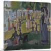 ARTCANVAS A Sunday Afternoon on the Island of La Grande Jatte 1884 Canvas Art Print Stretched Framed Painting Picture Poster Giclee Wall Decor by Georges Seurat - 40" x 26" (0.75" Deep) view 1