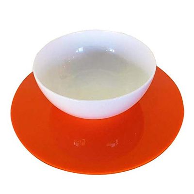 Super Cool Creations Round Placemat Set, Orange - Large - 4 Placemats