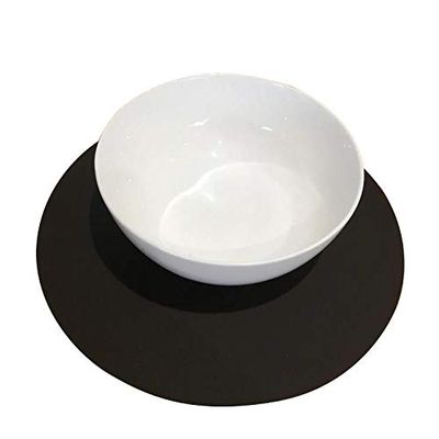 Super Cool Creations Round Placemat Set, Mocha Brown - Large - 4 Placemats