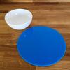 Super Cool Creations Round Placemat Set, Bright Blue - Large - 6 Placemats view 3
