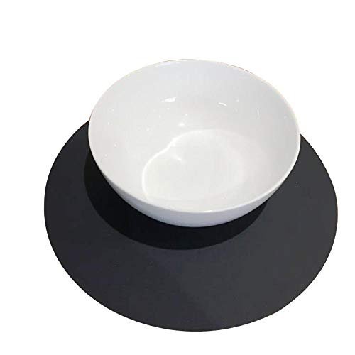 Super Cool Creations Round Placemat Set, Graphite Grey - Large - 8 Placemats