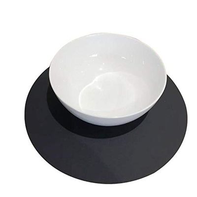 Super Cool Creations Round Placemat Set, Graphite Grey - Large - 4 Placemats