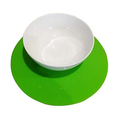 Super Cool Creations Round Placemat Set, Lime Green - Large - 4 Placemats