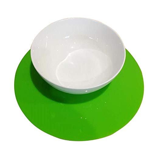 Super Cool Creations Round Placemat Set, Lime Green - Large - 4 Placemats