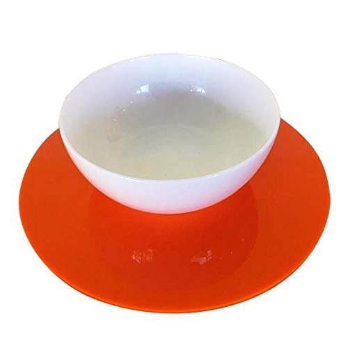 Super Cool Creations Round Placemat Set, Orange - Large - 6 Placemats