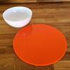 Super Cool Creations Round Placemat Set, Orange - Large - 6 Placemats view 3