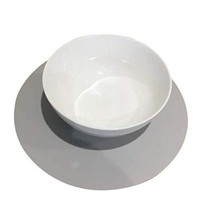 Super Cool Creations Round Placemat Set, Light Grey - Large - 4 Placemats