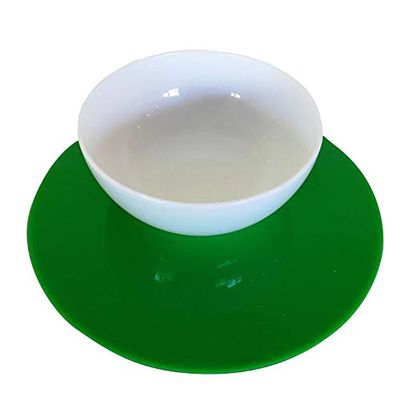 Super Cool Creations Round Placemat Set, Bright Green - Large - 4 Placemats