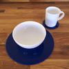 Super Cool Creations Round Placemat and Coaster Set, Blue - 4 Placemats and 4 Coaster - Large view 2