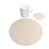 Super Cool Creations Round Placemat and Coaster Set, Latte - 4 Placemats and 4 Coaster - Large view 1