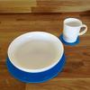 Super Cool Creations Round Placemat and Coaster Set, Bright Blue - 4 Placemats and 4 Coaster - Large view 3