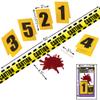 Crime Scene Decorating Kit - 13"x7" ( Pack of 10) - Unleash Your Inner Detective with this Party Decor Set - Perfect for Murder Mystery Soirees & Thrilling Celebrations view 2