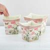 Factory Direct Craft Pink Geranium Floral Print Design Tin Square Planter Set | Set of 3 view 3