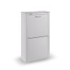 DON HIERRO - Cubek | Trash Can with Recycling Bin Combo | 20 Gallon Trash Bin | Multi Composting Bin Indoor Compost | Modern Trash Can for Home, Kitchen, Office Color Coded Bins | Gray view 1
