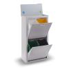 DON HIERRO - Cubek | Trash Can with Recycling Bin Combo | 20 Gallon Trash Bin | Multi Composting Bin Indoor Compost | Modern Trash Can for Home, Kitchen, Office Color Coded Bins | Gray view 4