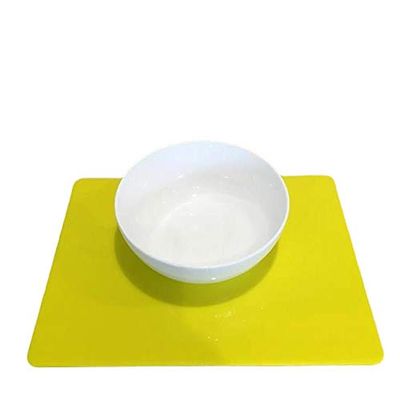 Super Cool Creations Rectangular Placemat Set, Yellow - Large - 8 Placemats