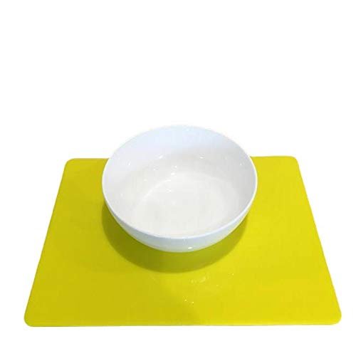 Super Cool Creations Rectangular Placemat Set, Yellow - Large - 8 Placemats
