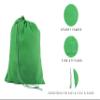 (5x7 inches) Green Cotton Bags, Reusable And Biodegradable Produce Muslin Drawstring Bags Available in Different Sizes (Pack Of 100) view 3