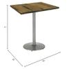 KFI Seating Urban Loft Square Top Multipurpose Table 41" x 42" x 42" Natural view 2