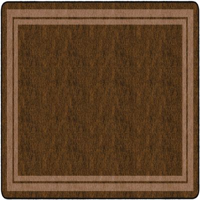 Flagship Carpets Double Border Area Rug for Classroom or Office Rug, Kids Bedroom or Playroom Carpet, and Living Room Mat, 6' x 8'4", Chocolate