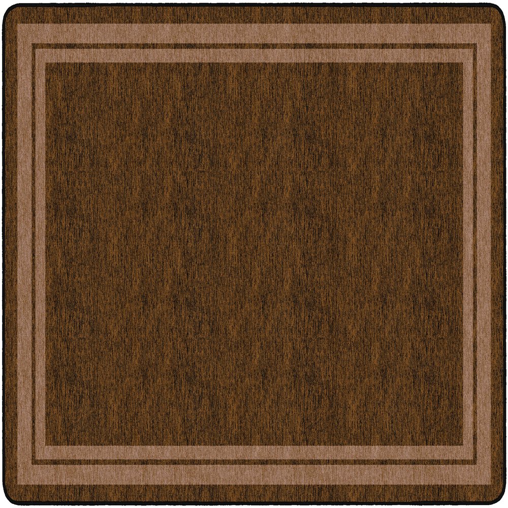 Flagship Carpets Double Border Area Rug for Classroom or Office Rug, Kids Bedroom or Playroom Carpet, and Living Room Mat, 6' x 8'4", Chocolate
