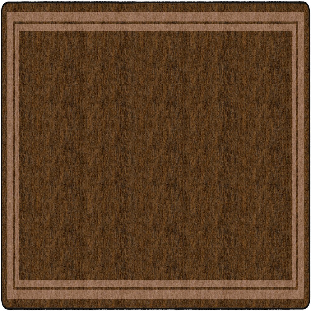 Flagship Carpets Double Border Area Rug for Classroom or Office Rug, Kids Bedroom or Playroom Carpet, and Living Room Mat, 7'6" x 12', Chocolate