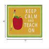 Flagship Carpets - Keep Calm & Teach On Area Rug for Kid's Classroom, Children's Daycare, Home School and Teacher's Room Carpet, 4' x 6', Orange & Green view 2