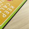 Flagship Carpets - Keep Calm & Teach On Area Rug for Kid's Classroom, Children's Daycare, Home School and Teacher's Room Carpet, 4' x 6', Orange & Green view 3