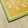 Flagship Carpets - Keep Calm & Teach On Area Rug for Kid's Classroom, Children's Daycare, Home School and Teacher's Room Carpet, 4' x 6', Orange & Green view 4
