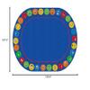 Flagship Carpets My Many Feelings Oval Multicolor Educational Area Rug for Home Learning or Playroom Carpet, Kids Room Mat or Classroom Rug, 10'6" x 13'2" view 3