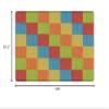 Flagship Carpets Basketweave Blocks Carpet Rug for Home or School Learning Area, Children's Classroom, Kid's Bedroom or Playroom, 7'6" x 12', Multicolor view 3