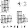 C&AHOME Wire Cube Storage, 6 - Cube Organizer Metal C Grids, Modular Shelves Units, Storage Bins Shelving, Closet Organizer, Ideal for Home, Office, Living Room, 36.6L x 12.4W x 36.6H Black view 3