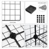 C&AHOME Wire Cube Storage, 6 - Cube Organizer Metal C Grids, Modular Shelves Units, Storage Bins Shelving, Closet Organizer, Ideal for Home, Office, Living Room, 36.6L x 12.4W x 36.6H Black view 4