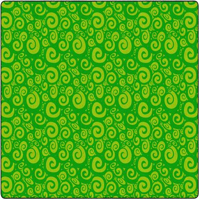 Flagship Carpets Swirl Tone on Tone Carpet for Children's Classroom and Bedroom Area Rug, Playroom or Teaching Area for Playtime and Reading, 10'6" x 13'2", Lime