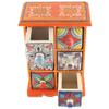 Indian Shelf 1 Piece Vocalforlocal Handmade Multicolor Wooden 6 Drawer Floral Pattern Spice Box Seasoning Masala Organizer Rack Jewellery Container view 2