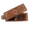 Indian Shelf 1 Piece Vocalforlocal Handmade Antique Wooden Engraved Floral Design Spice Box Seasoning Masala Organizer Rack Jewellery Container view 2