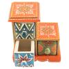 Indian Shelf 1 Piece Vocalforlocal Handmade Multicolor Wooden 3 Step Drawer Floral Pattern Spice Box Seasoning Masala Organizer Rack Jewellery Container view 2