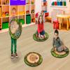 Flagship Carpets Counting Seating Stumps Stow -N- Go Educational Rug for Home Learning Area or Children Classroom Carpet, Kids Room or Playroom Mat, 1-12, Multi view 2