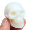 Skull Quartz Crystal Figurines Sculpture,Healing Opal Gemstone Stone Statue,Reiki Carved Skull Fluorite Stone Collectible Home Decor view 4